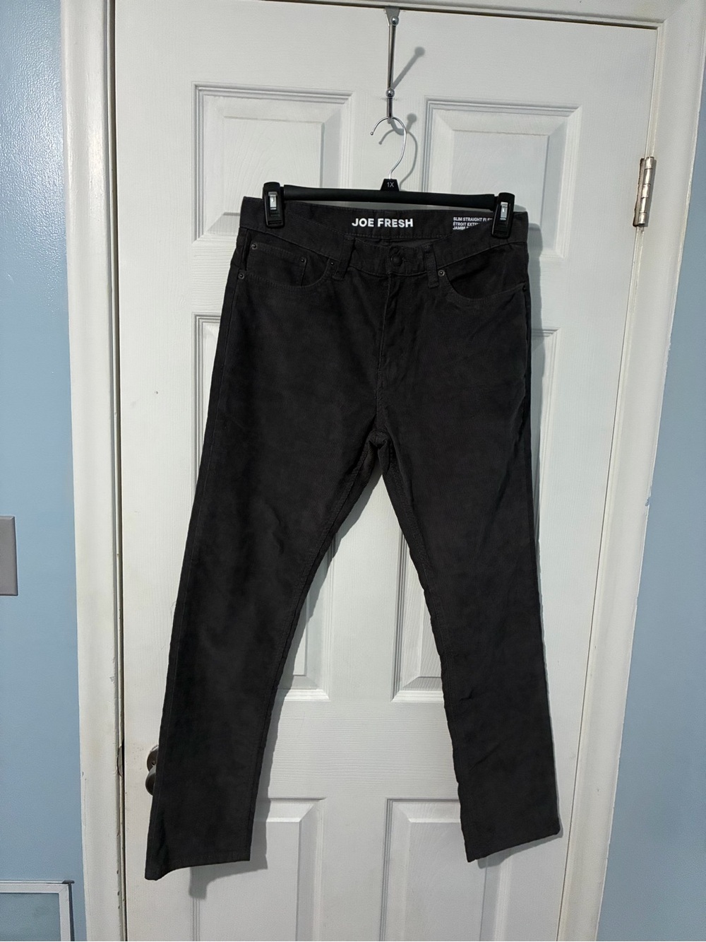 Joe Fresh Black Corduroy Men's Straight-Leg Pants